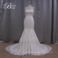 100% Real Photos Custom Made in Luxurious Long Train Applique Wedding Dress